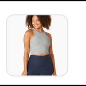 Beyond Yoga Space Dye Cropped Tank Silver Mist Small - never worn